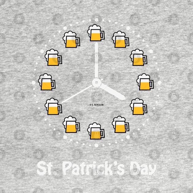 St. Patrick's Day (Saint Patrick / Beer / Clock / White) by MrFaulbaum